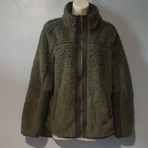 Abercrombie & Fitch Olive Sherpa Jacket